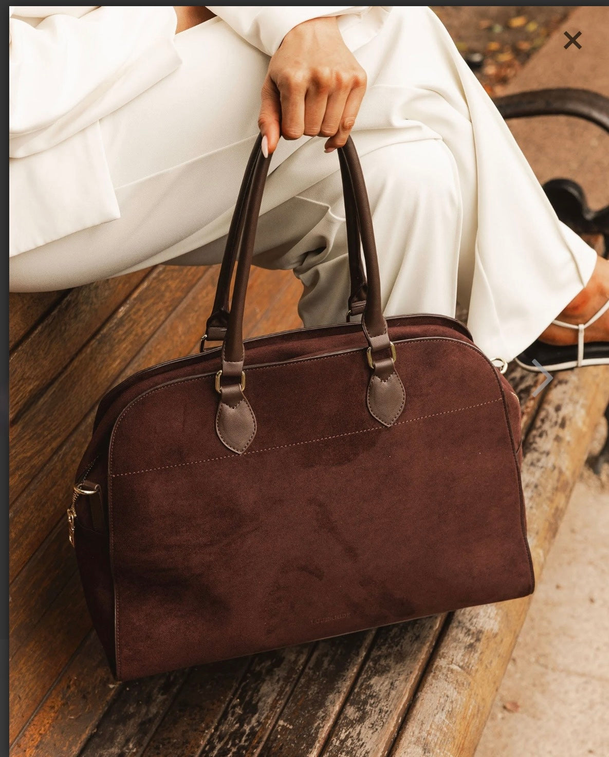 Blaire tote bag chocolate suède