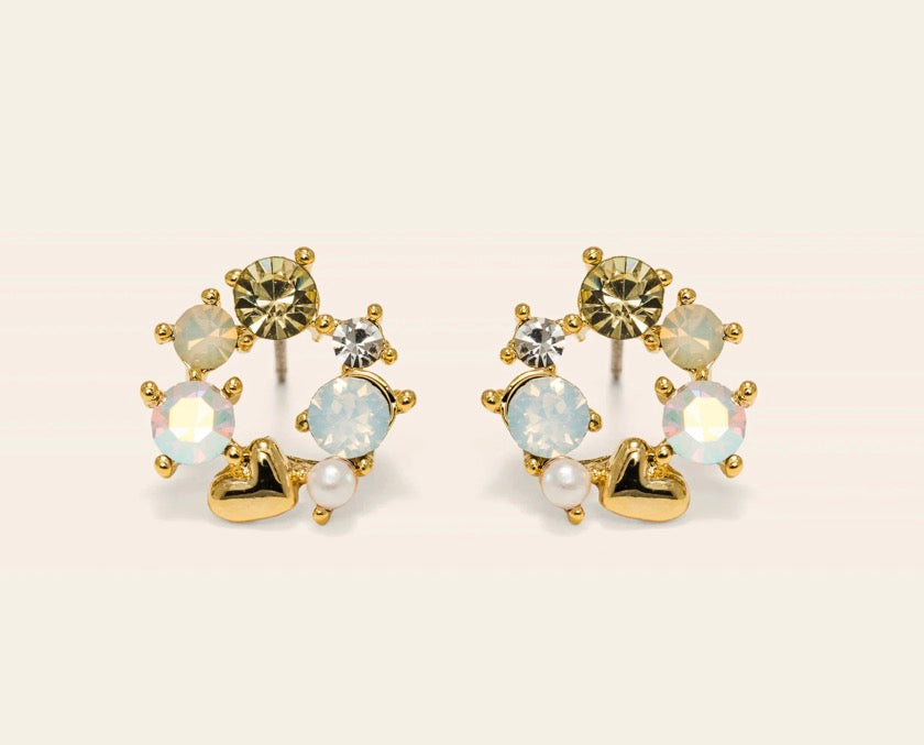 Amorette stud earrings yellow