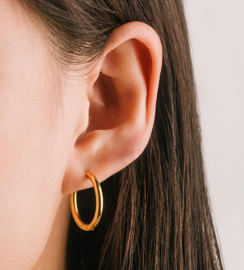 Boucle d’oreille Tube hoop gold - Lover’s Tempo