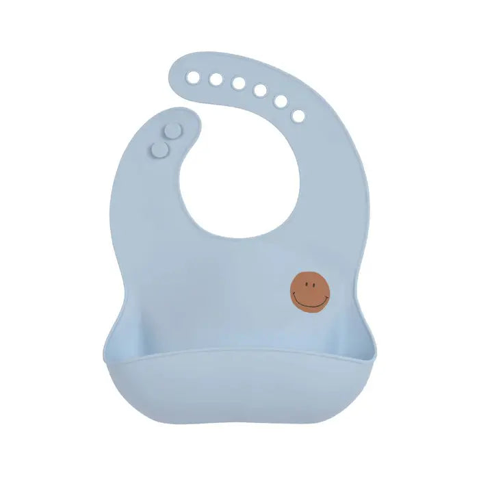 Silicone Bib Bleu ciel smile - Lassig