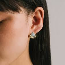 Moonpetal stud earrings sky - Lover’s tempo