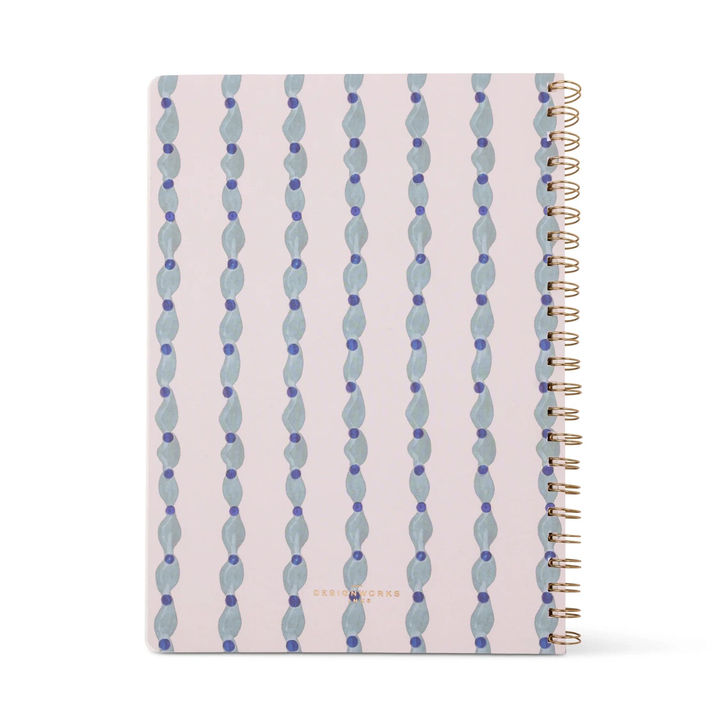 Large twinwire notebook wavy blue - Designwork inc