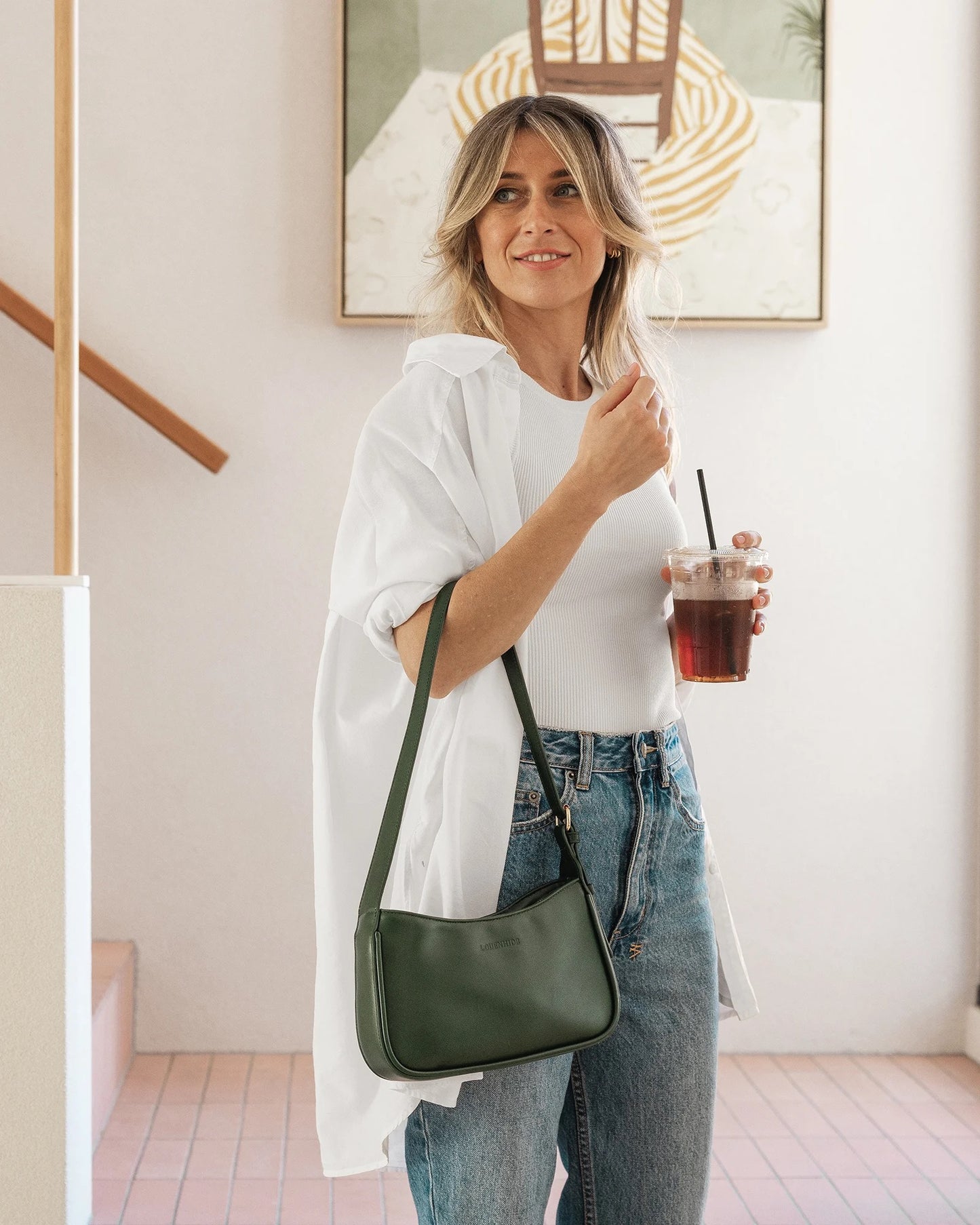 Ivy shoulder bag Forest Green - Louenhide