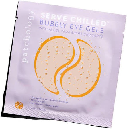 Serve chilled bubbly eye gels - patchology