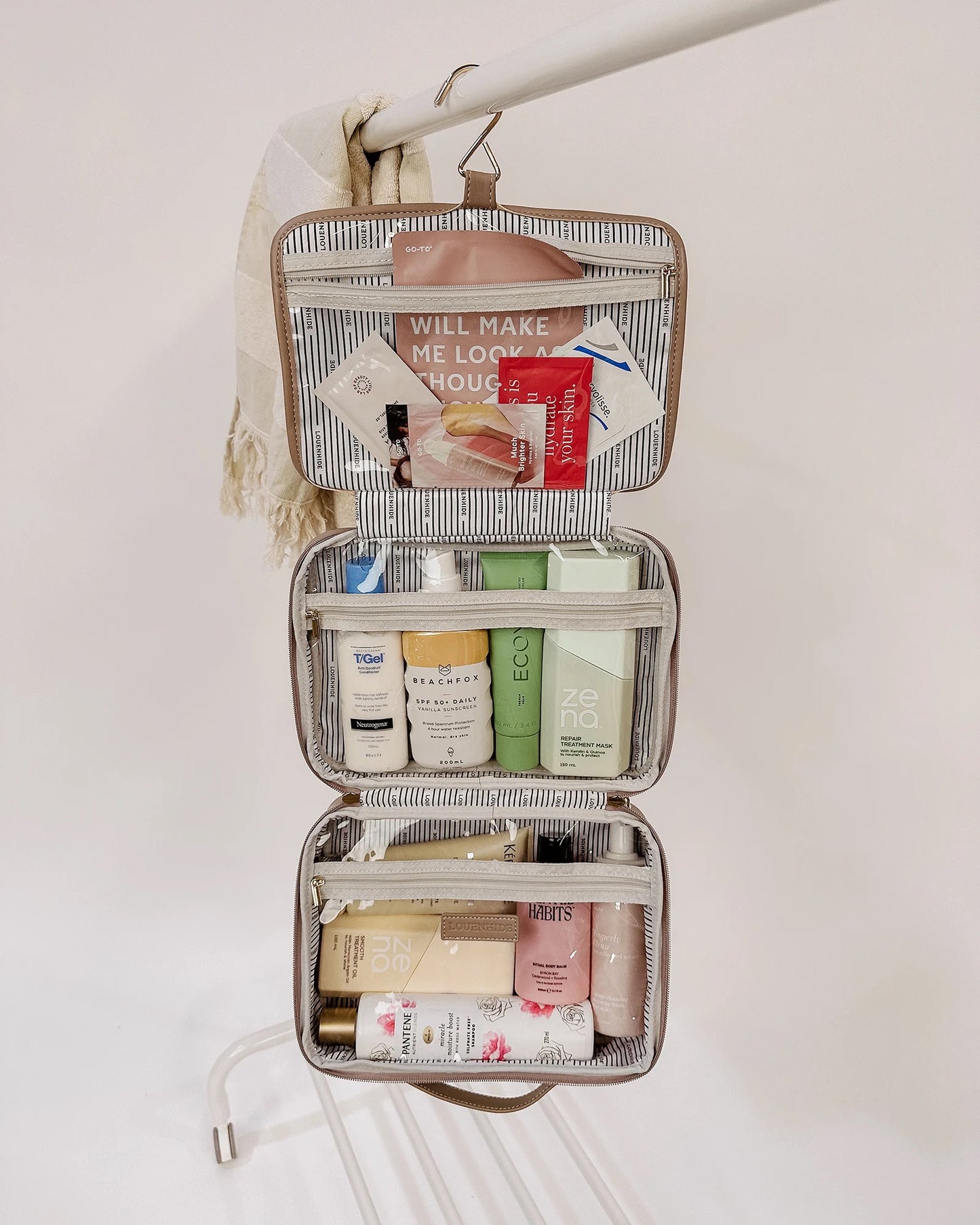 Maggie lacey Coffee cosmetic bag - Louenhide