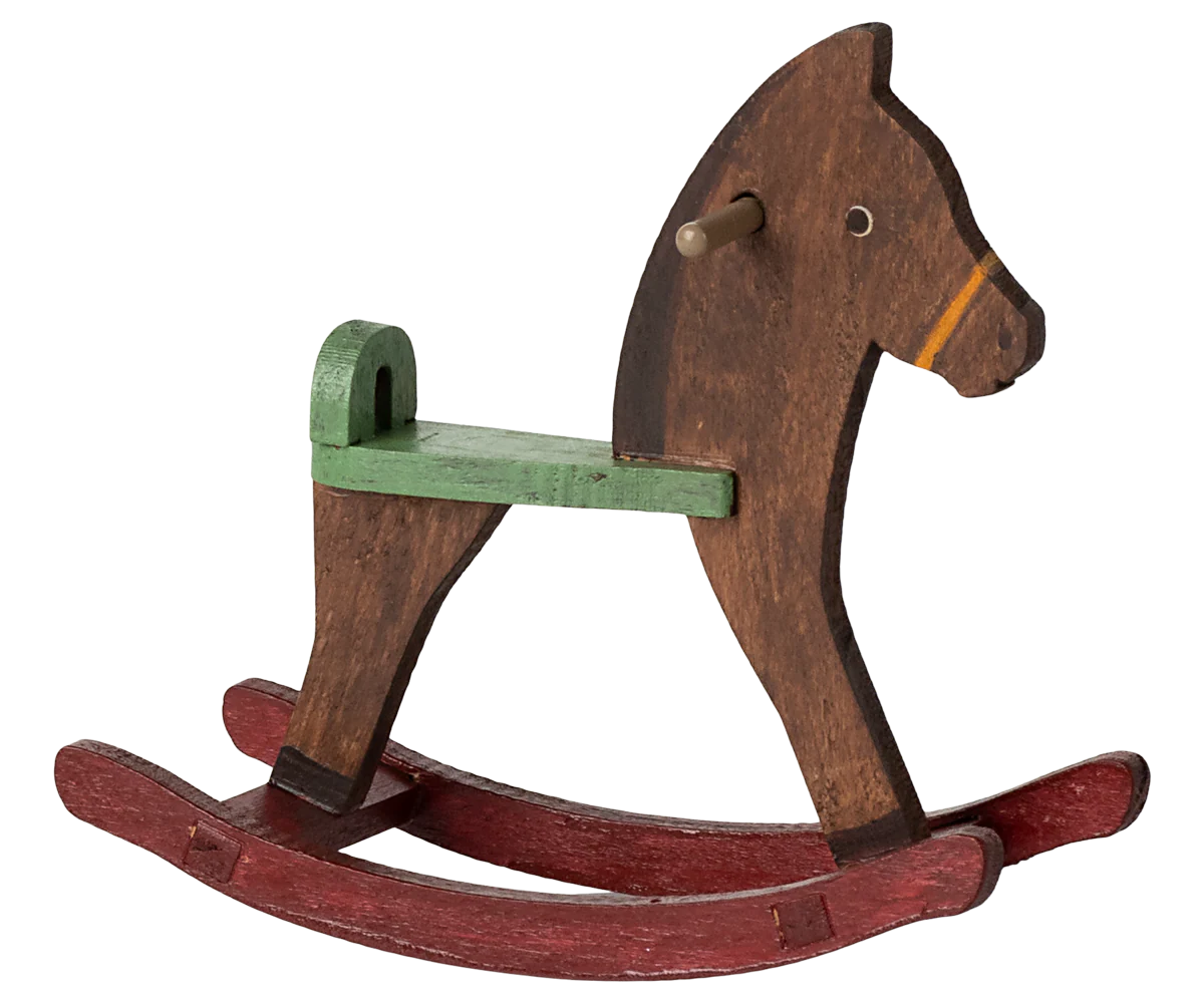 Rocking horse mouse dark Brown - Maileg