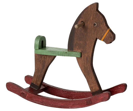 Rocking horse mouse dark Brown - Maileg