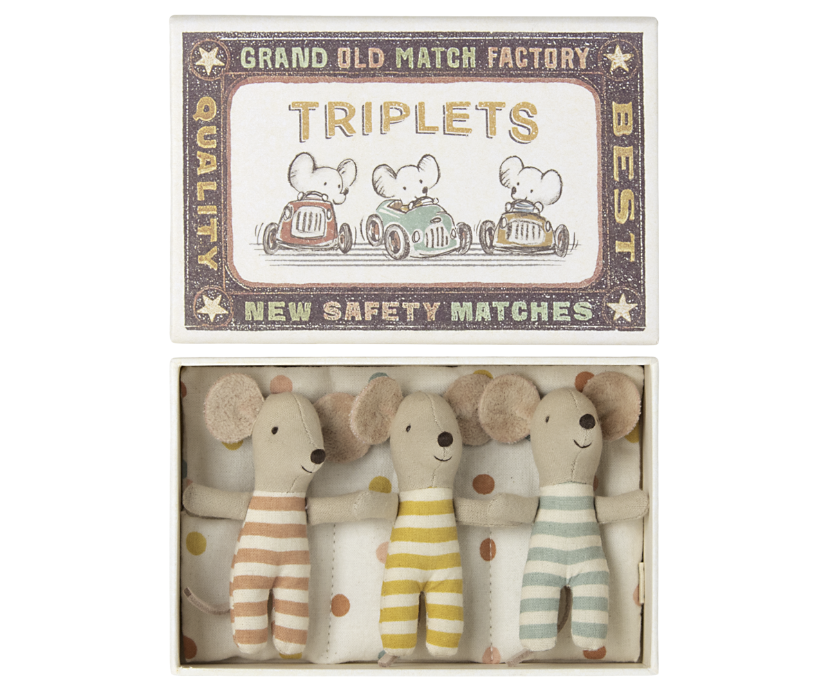 Triplets baby mice in box - Maileg