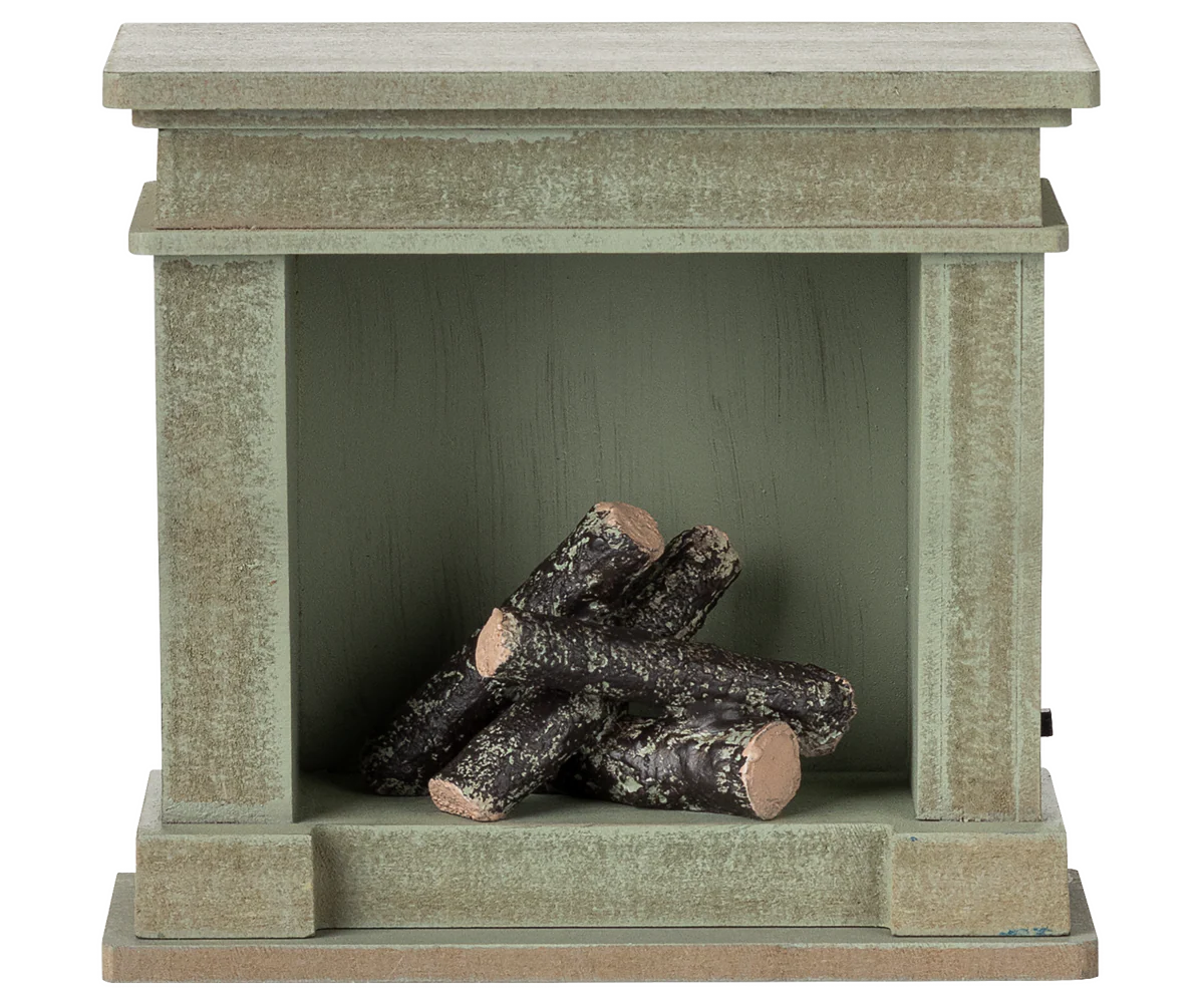 Fireplace miniature Dusty green -  Maileg