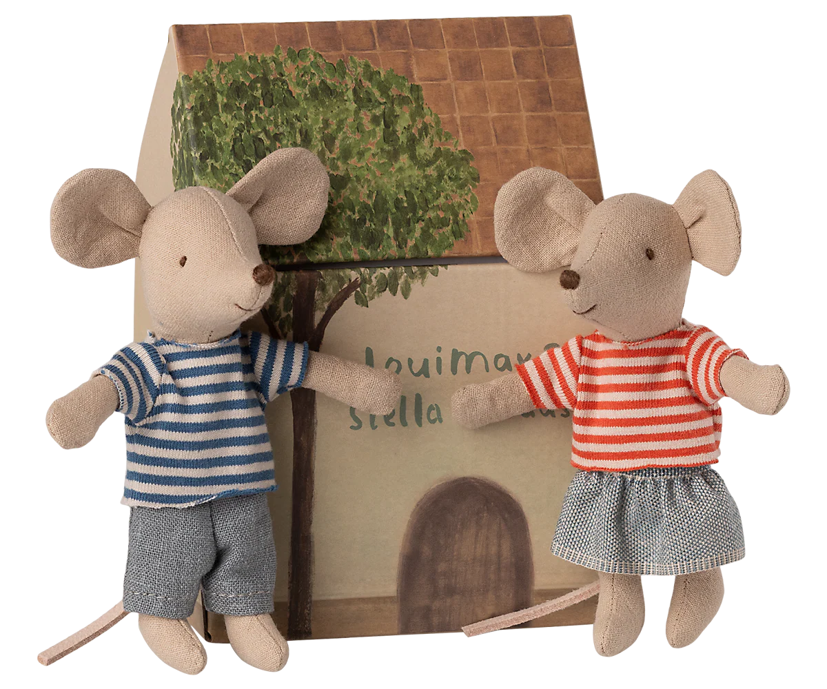 Louimax and stella Little brother and sister mice - Maileg
