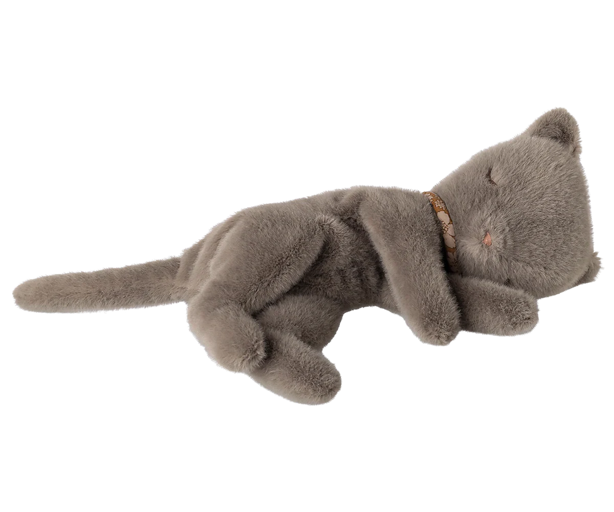 Sleeping kitten plush small grey - Maileg