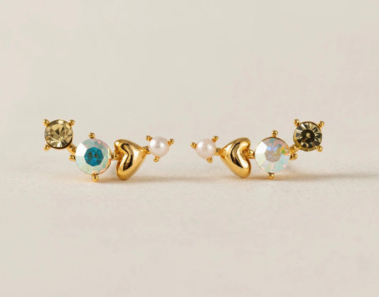 Amorette climber earrings yellow