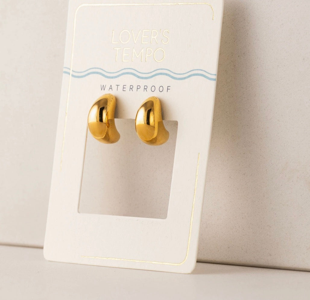 Crest dome hoop gold