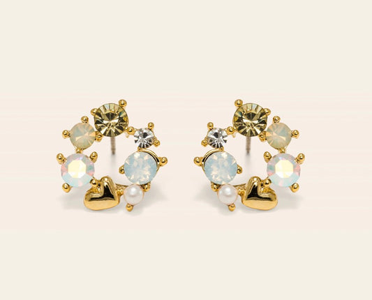Amorette stud earrings yellow