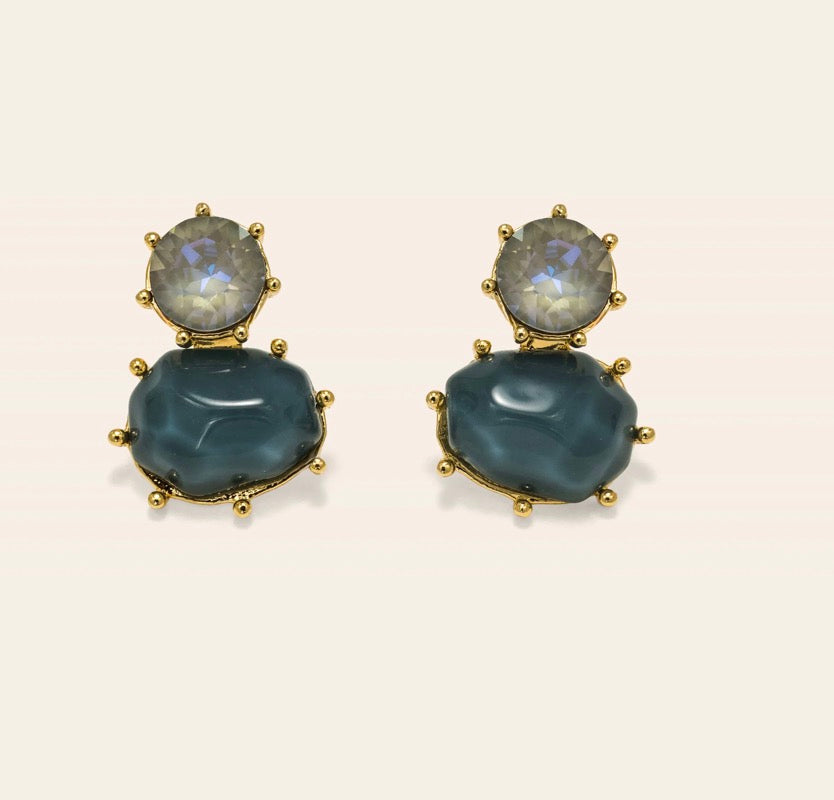 Marbelle stud earrings indigo