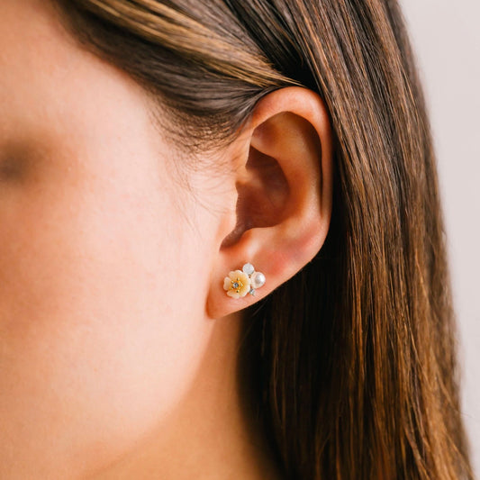 Sweatpea Stud Earrings
