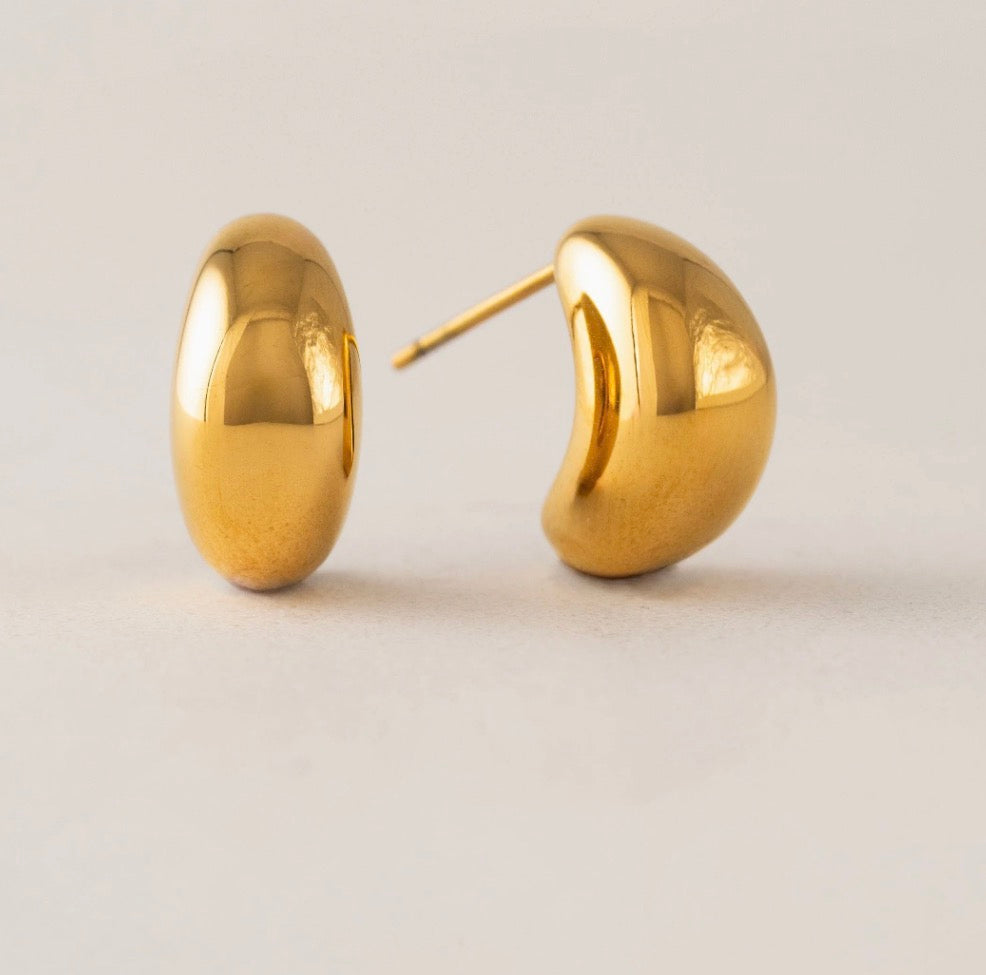 Crest dome hoop gold