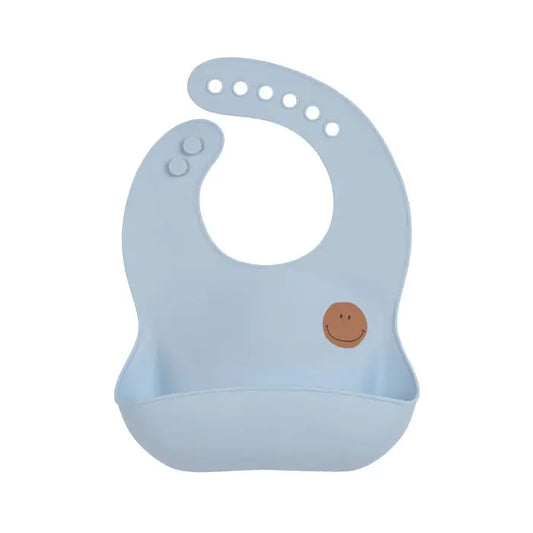 Silicone Bib Bleu ciel smile - Lassig