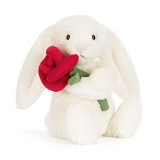 Cream Bunny with Rose - Jellycat