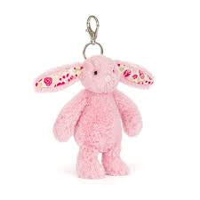 Blushkin Blossom Bunny bag charm - Jellycat