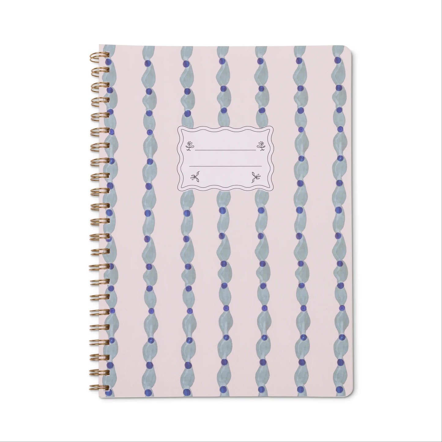Large twinwire notebook wavy blue - Designwork inc