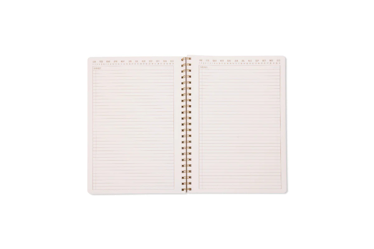 Large twinwire notebook wavy blue - Designwork inc