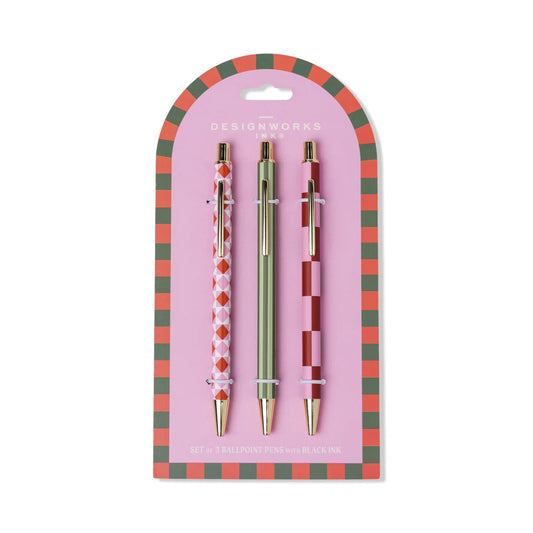Set of 3 pens Diamond, Stripe, Check - Designworks ink