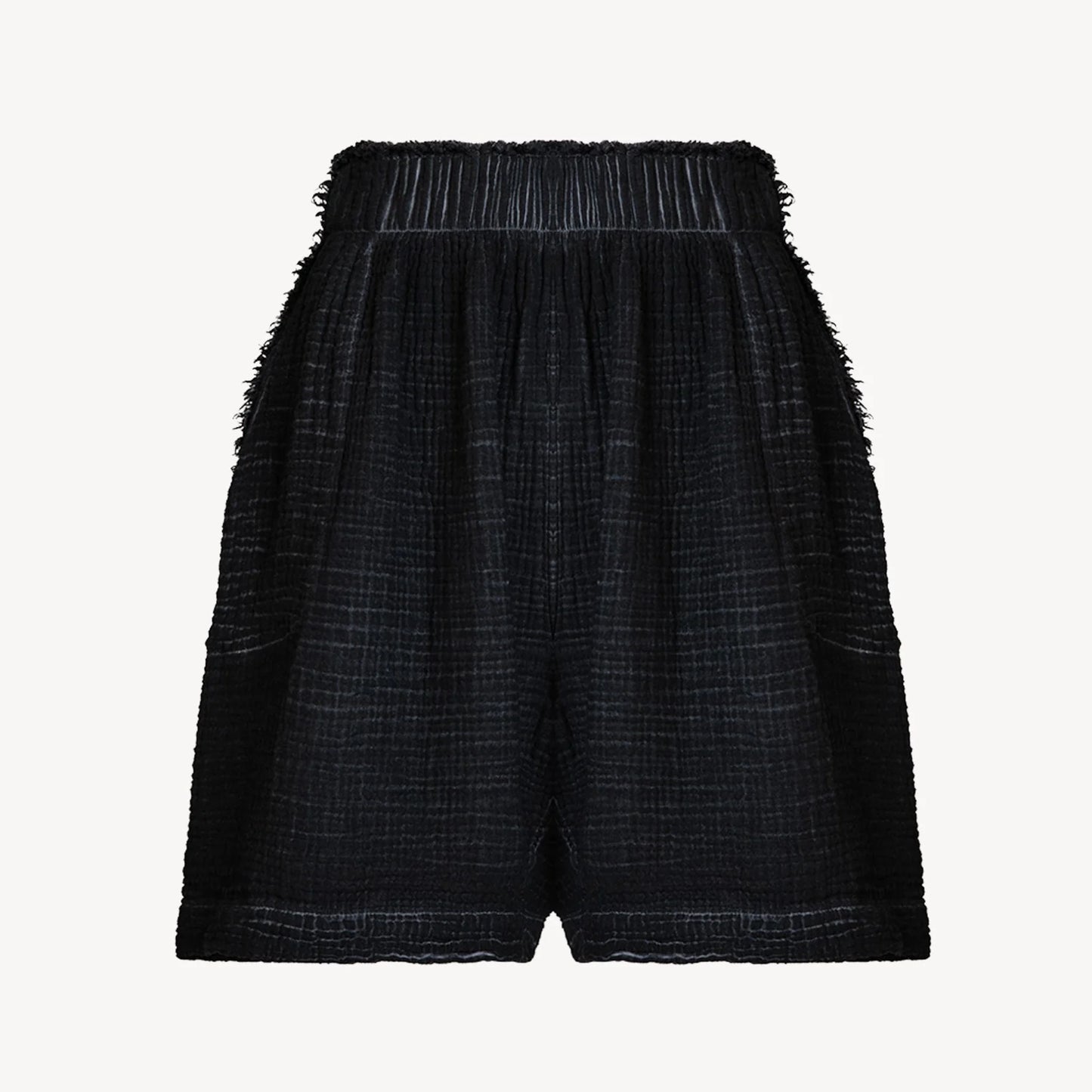 Crinkle relaxed shorts black one-sized
