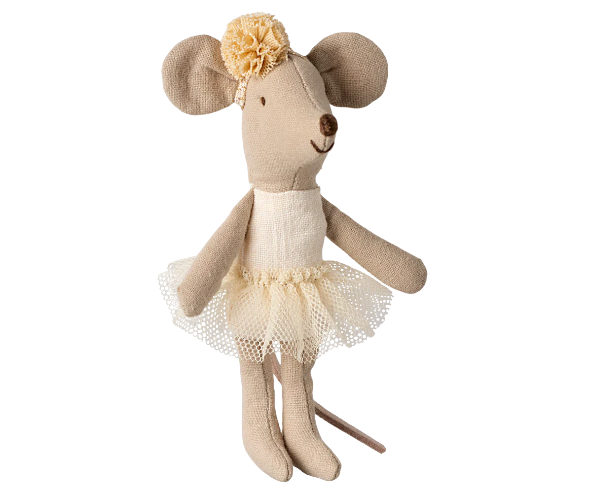 Ballerina mouse little sister off white - Maileg