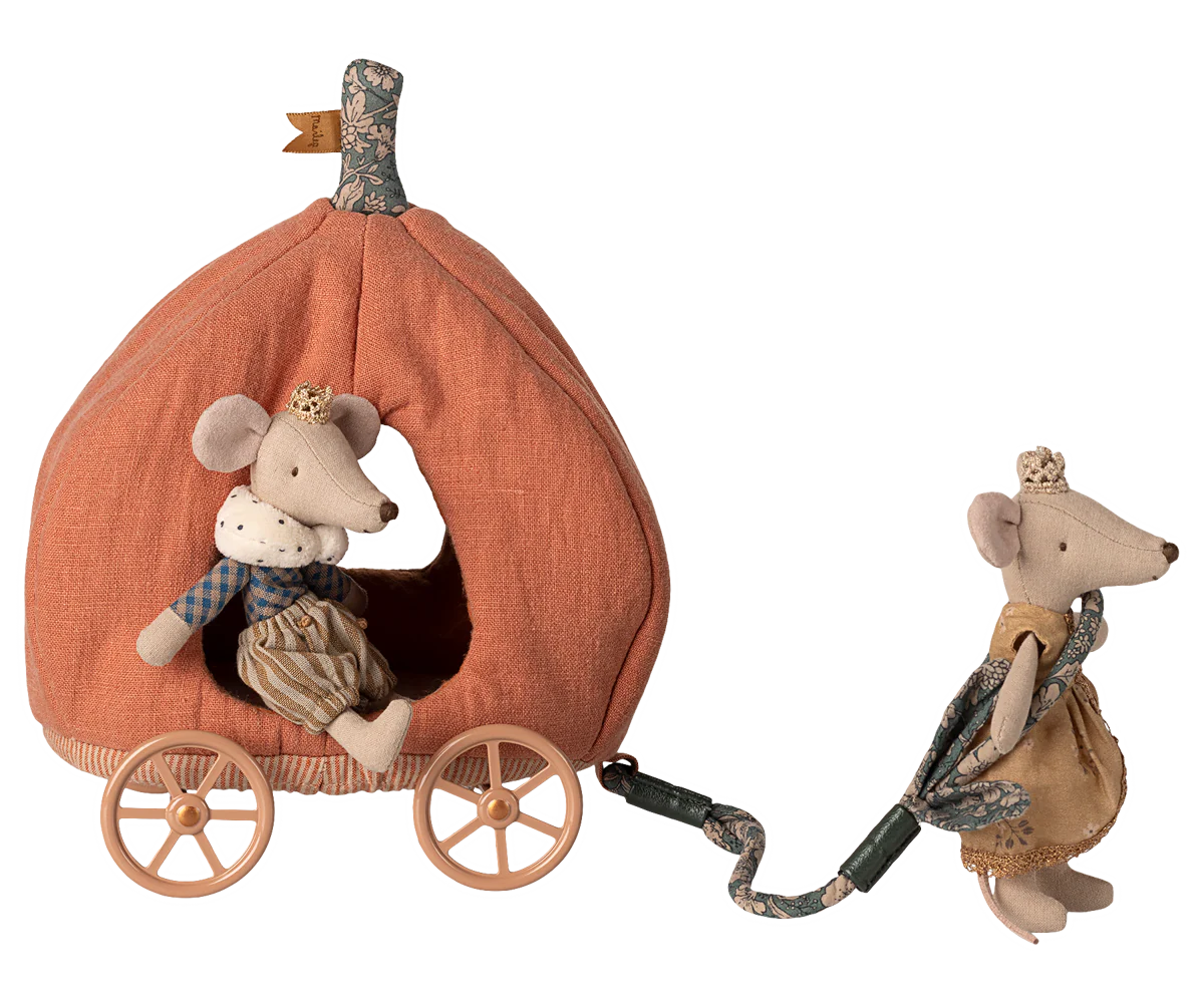 Pumpkin carriage mouse - Maileg