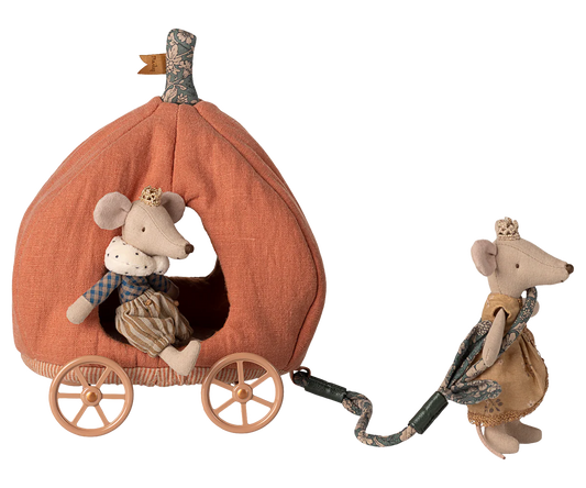 Pumpkin carriage mouse - Maileg