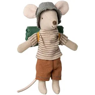 Hiker mouse big brother tin stripe - maileg