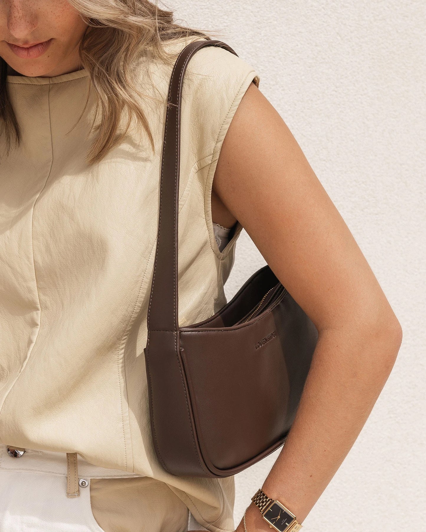 Ivy shoulder bag chocolate - Louenhide