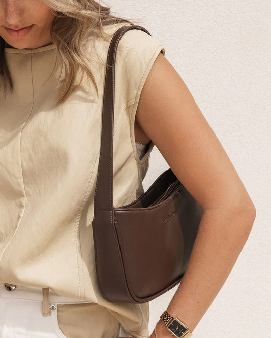 Ivy shoulder bag chocolate - Louenhide