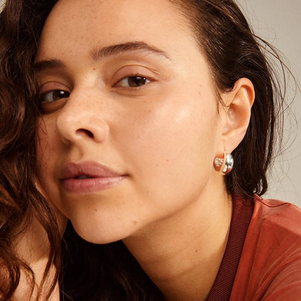 Boucles d’oreilles AMBER chunky argent - Pilgrim