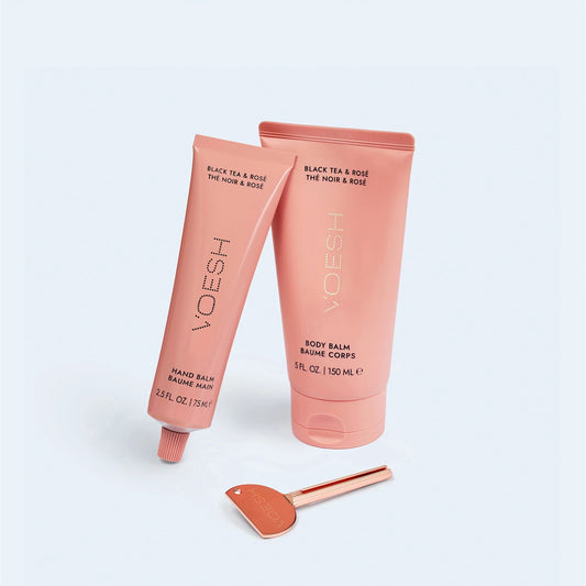 Baume corps thé noir & rose - voesh