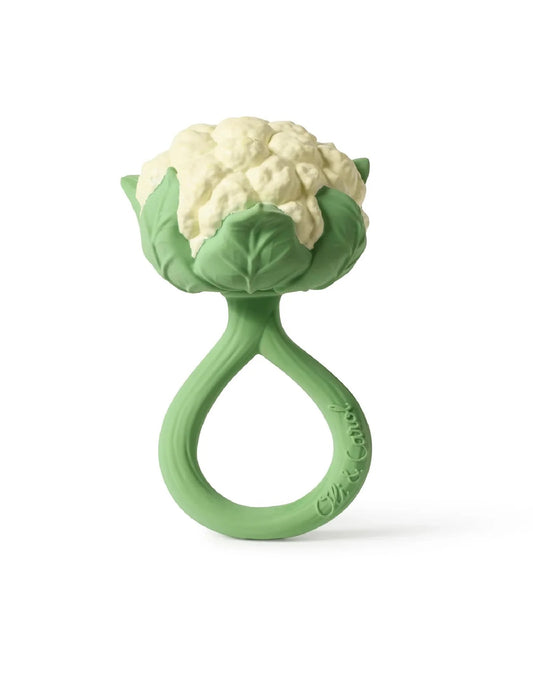 Hochet et jouet de dentition chou-fleur - Oli & Carol