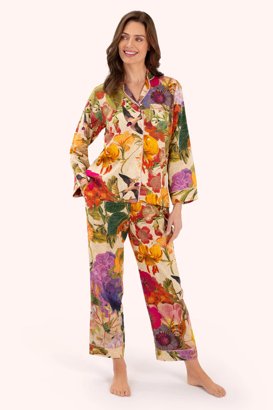 Cream posy pyjamas - Powder