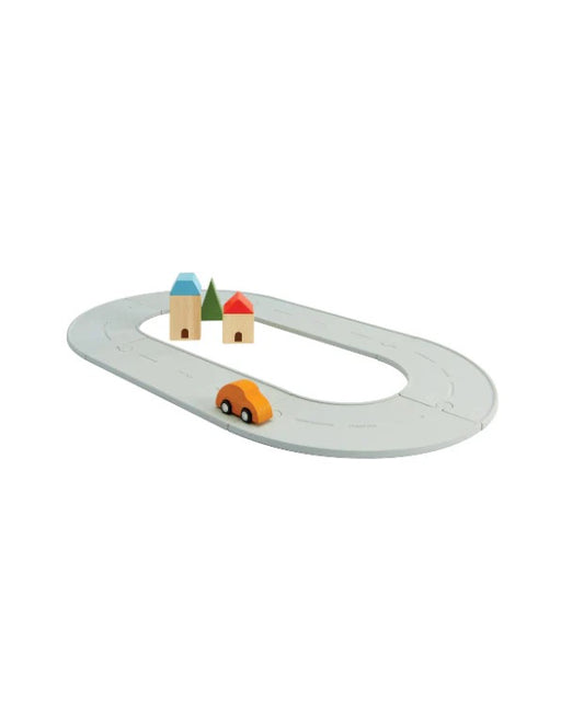 Rubber road & rail set small - Plantoys
